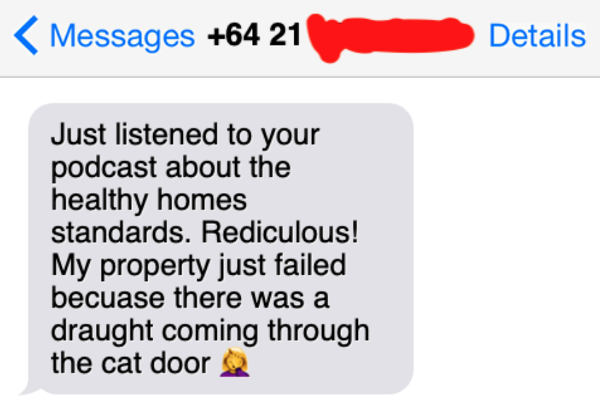 Healthy Homes Standards NZ example